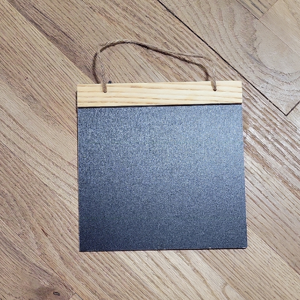 Black Chalkboard Sign with Wooden Frame